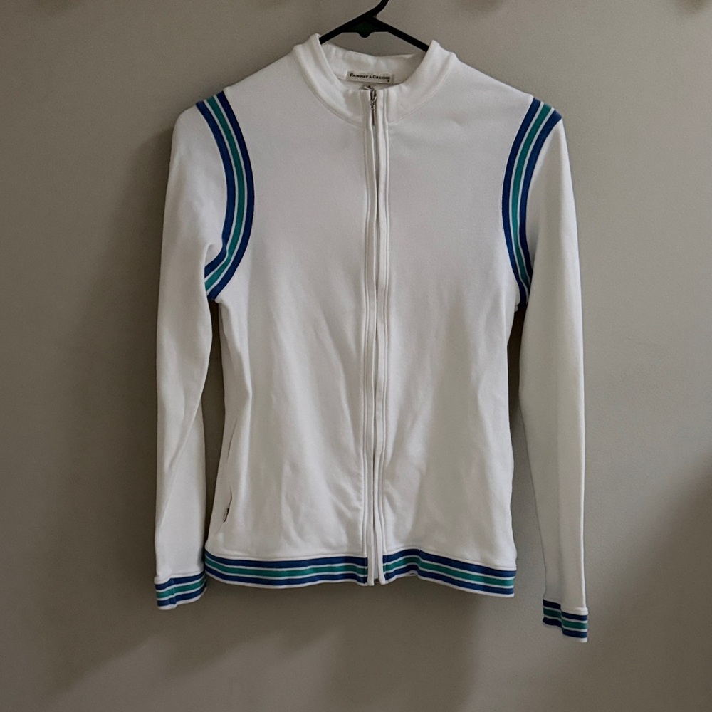 Fairway & Greene White Shirt with Dark Green Logo